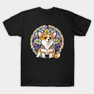 Corgi stained glass T-Shirt